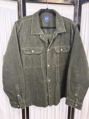 GAP Men's Gray Corduroy Shirt Jacket